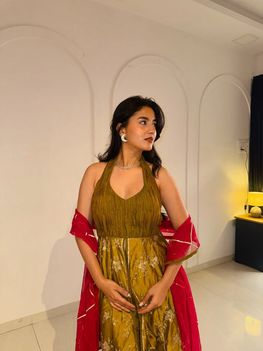 Olive Royale Sharara Set