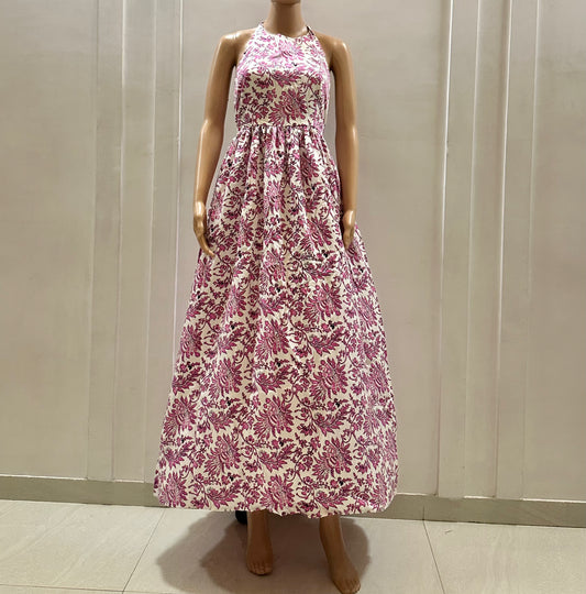 Rose Garden Halter Dress