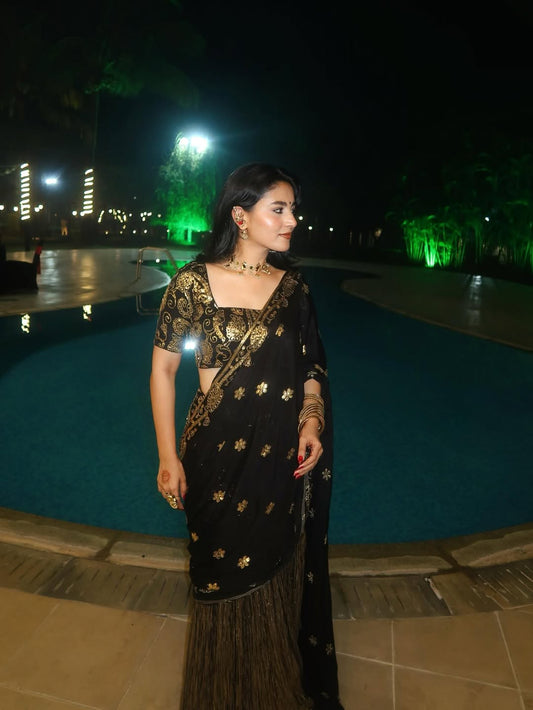 Black Luxe Heritage Saree