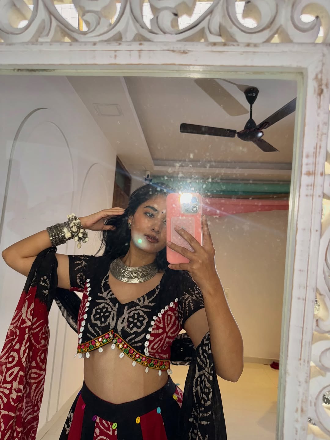 Tribal Fusion Bandhani Lehenga Set