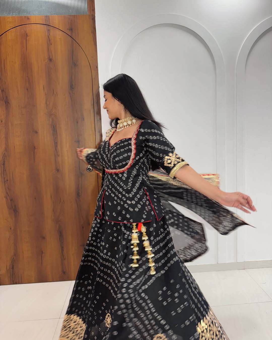 Black Kolta Doriya Lehenga