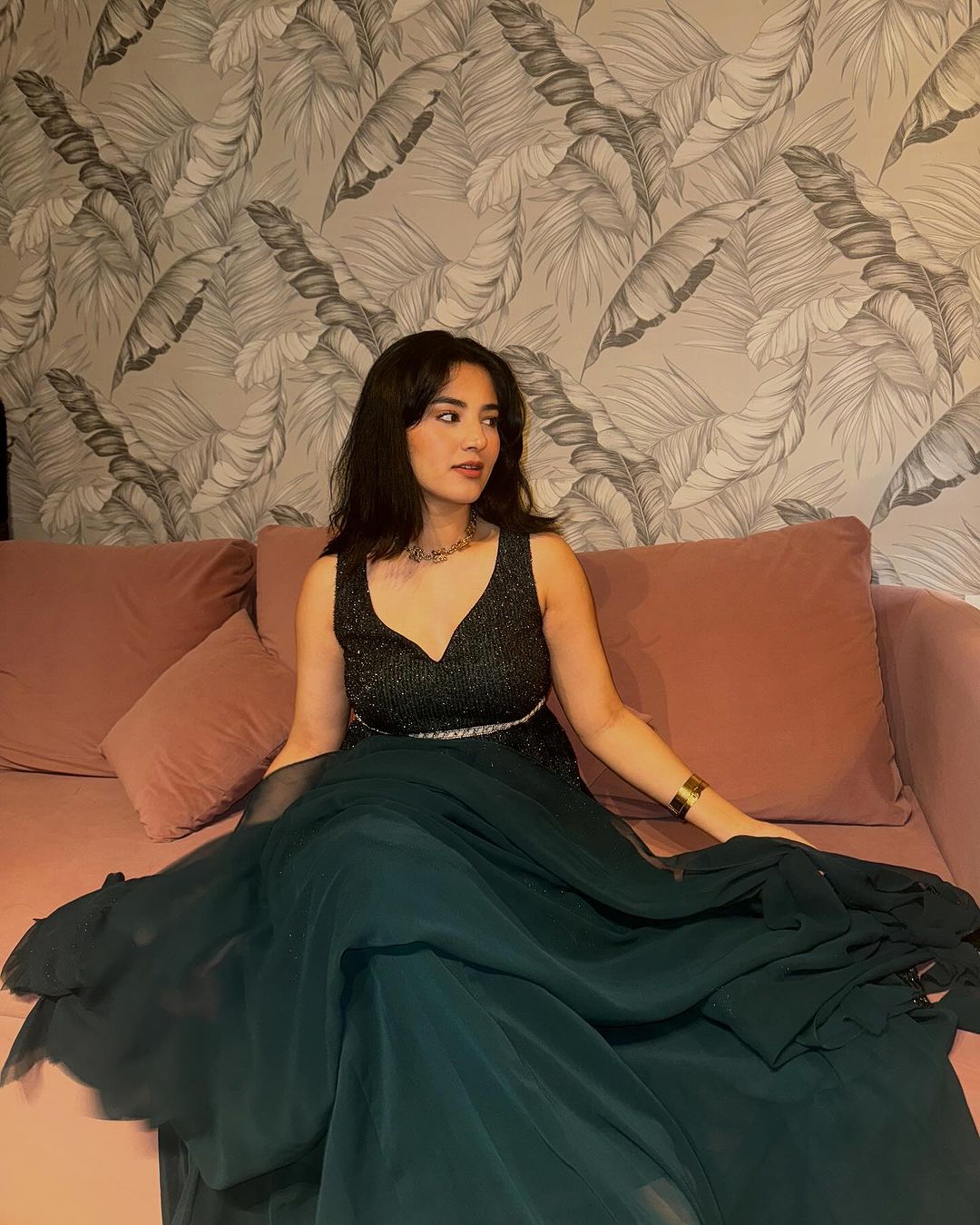 Dark green shimmer peplum suit Label Tasos Dark green shimmer peplum suit Label Tasos