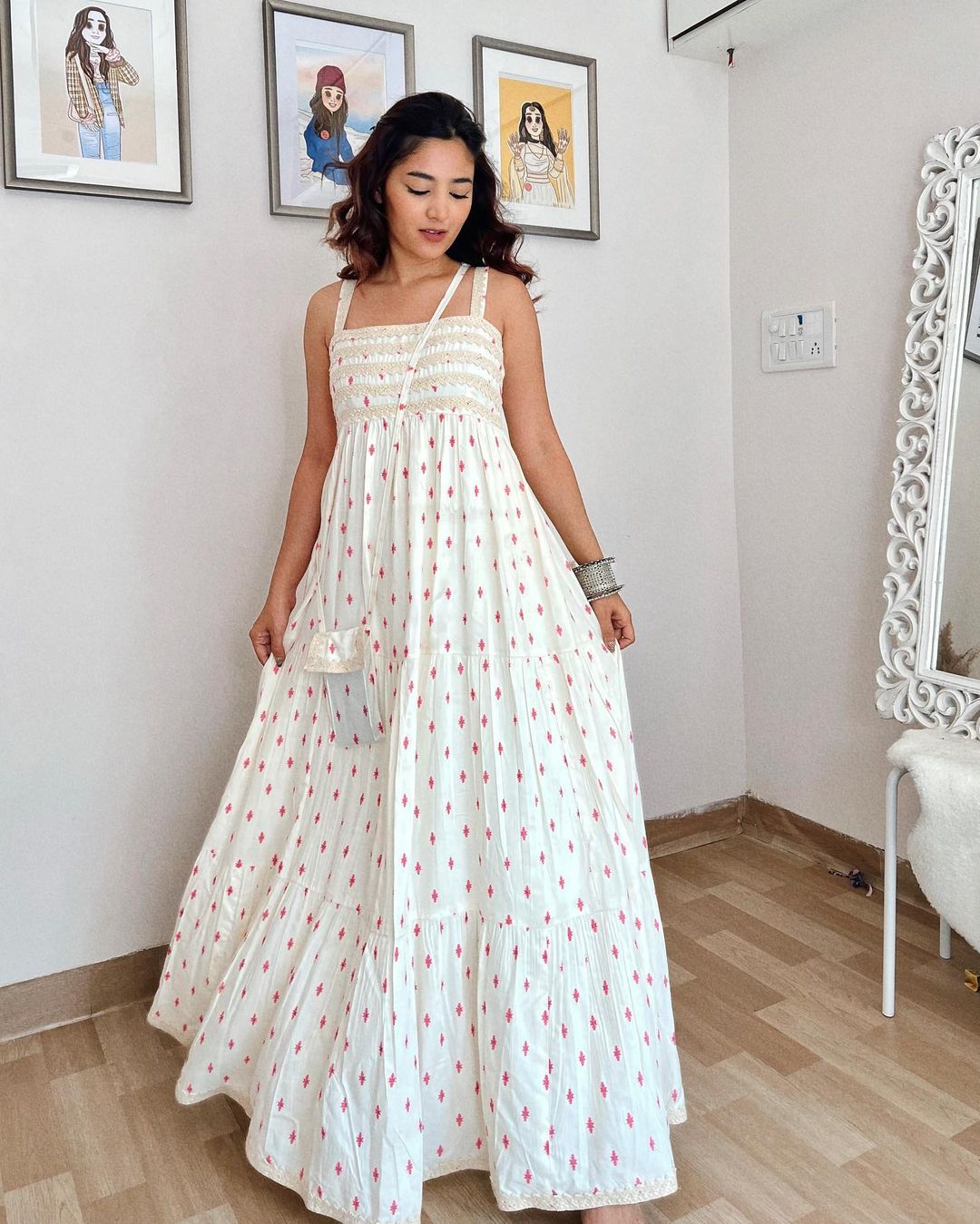 white floral dress formal Strapless Short White Prom Dresses, Short White 3D Floral Formal Homec main image 0