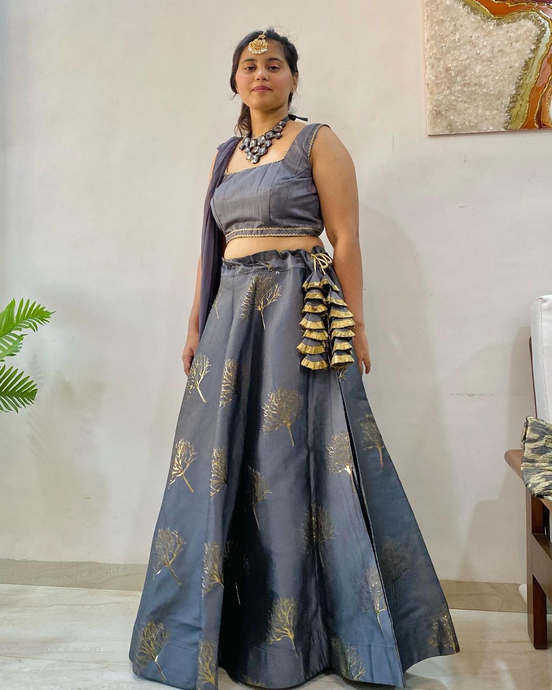 Grey Lehenga