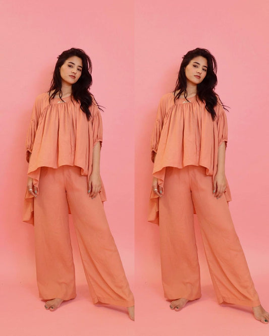 Peach summer co-ord set