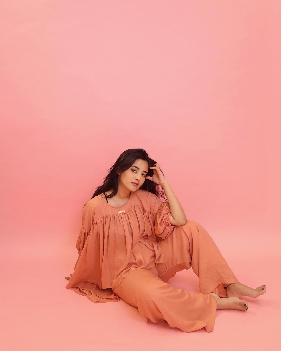 Peach summer co-ord set