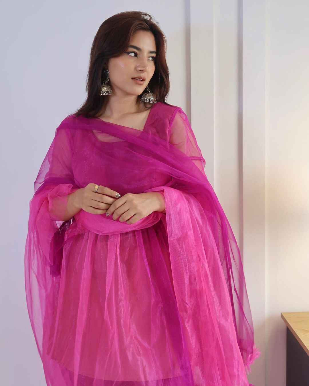 Pink Ruffled Suit Ruffle pink suit – Label Tasos