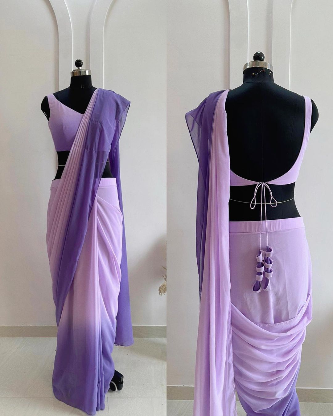 Lilac Ombree Saree