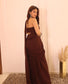 Brown shell ready to wear saree