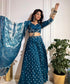 Blue Bandhani Lehenga