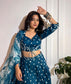 Blue Bandhani Lehenga