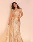 Mermaid golden lehenga