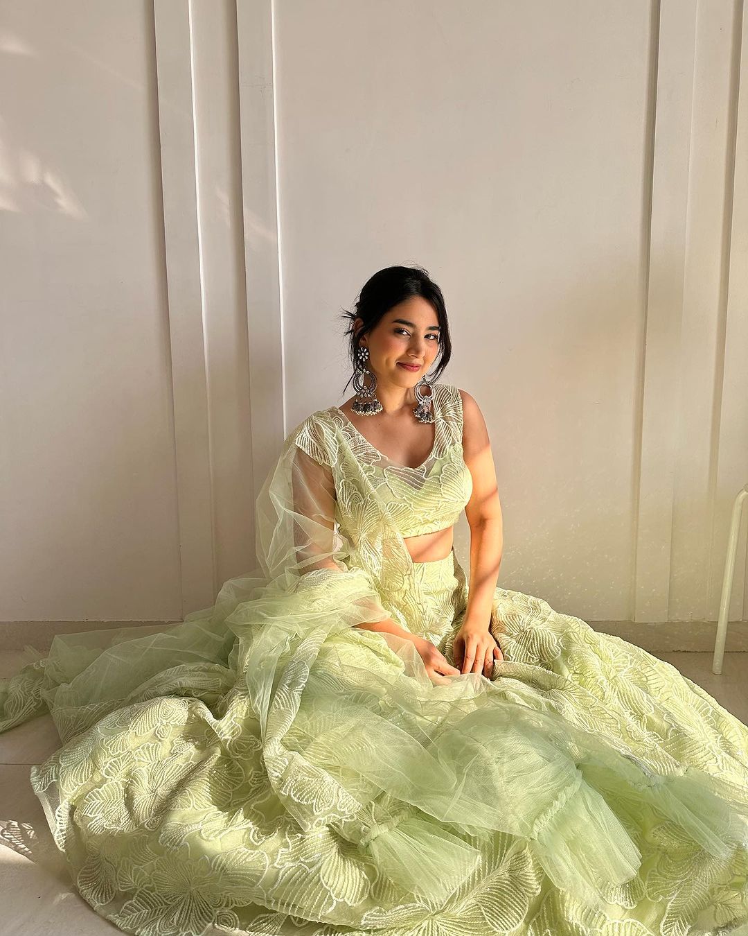 Pastel Light green lehenga