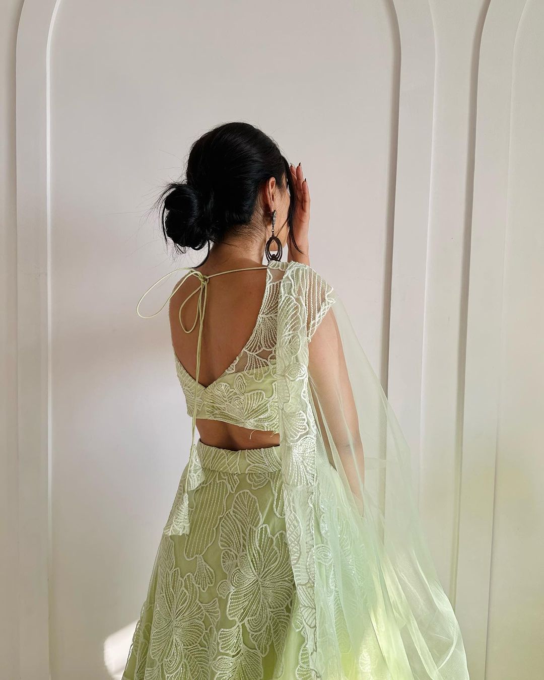 Pastel Light green lehenga