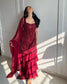 3 Frill Laal sharara set