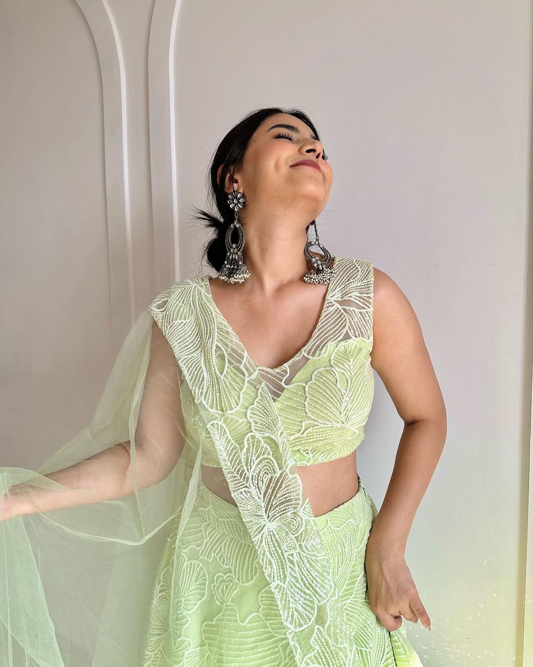 Pastel Light green lehenga