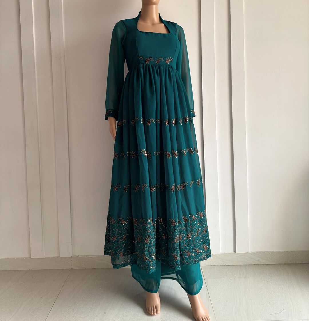 Dark Green Anarkali