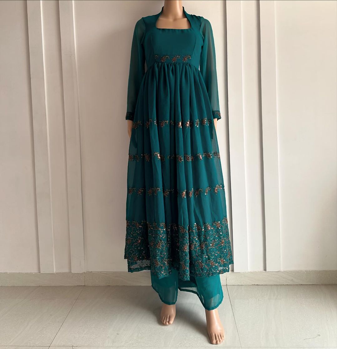 Dark Green Anarkali