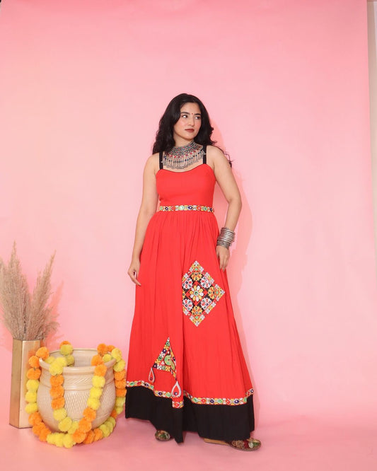 Navratri Embroidery Gown