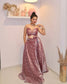 Pink tissue lehenga