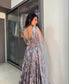 Copper Grey Sequin lehenga