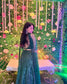 Green matte lehenga