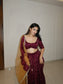 Gulnaar Wine Lehenga Set