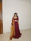 Gulnaar Wine Lehenga Set