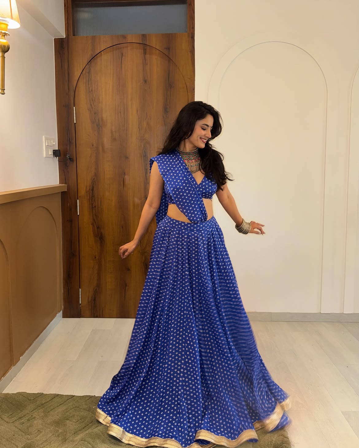 Neelika Bandhani Lehenga Set