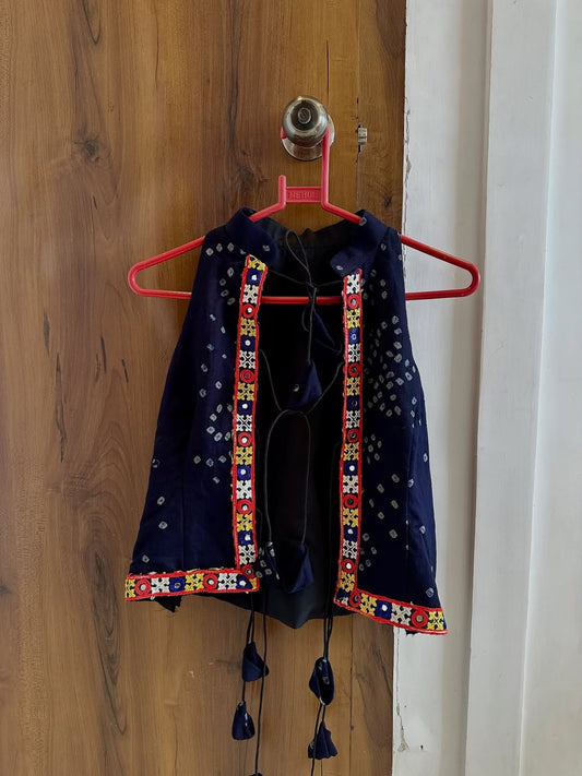 Bandhej Mirror work Jacket (Only Jacket)