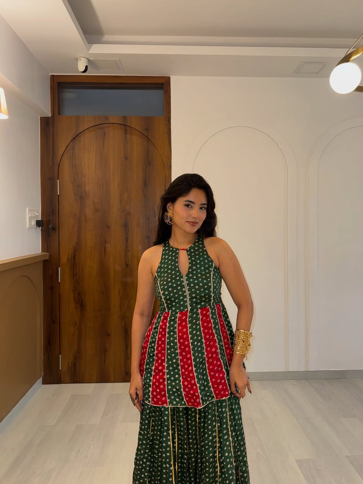 Mehreen Bandhani Tiered Dress