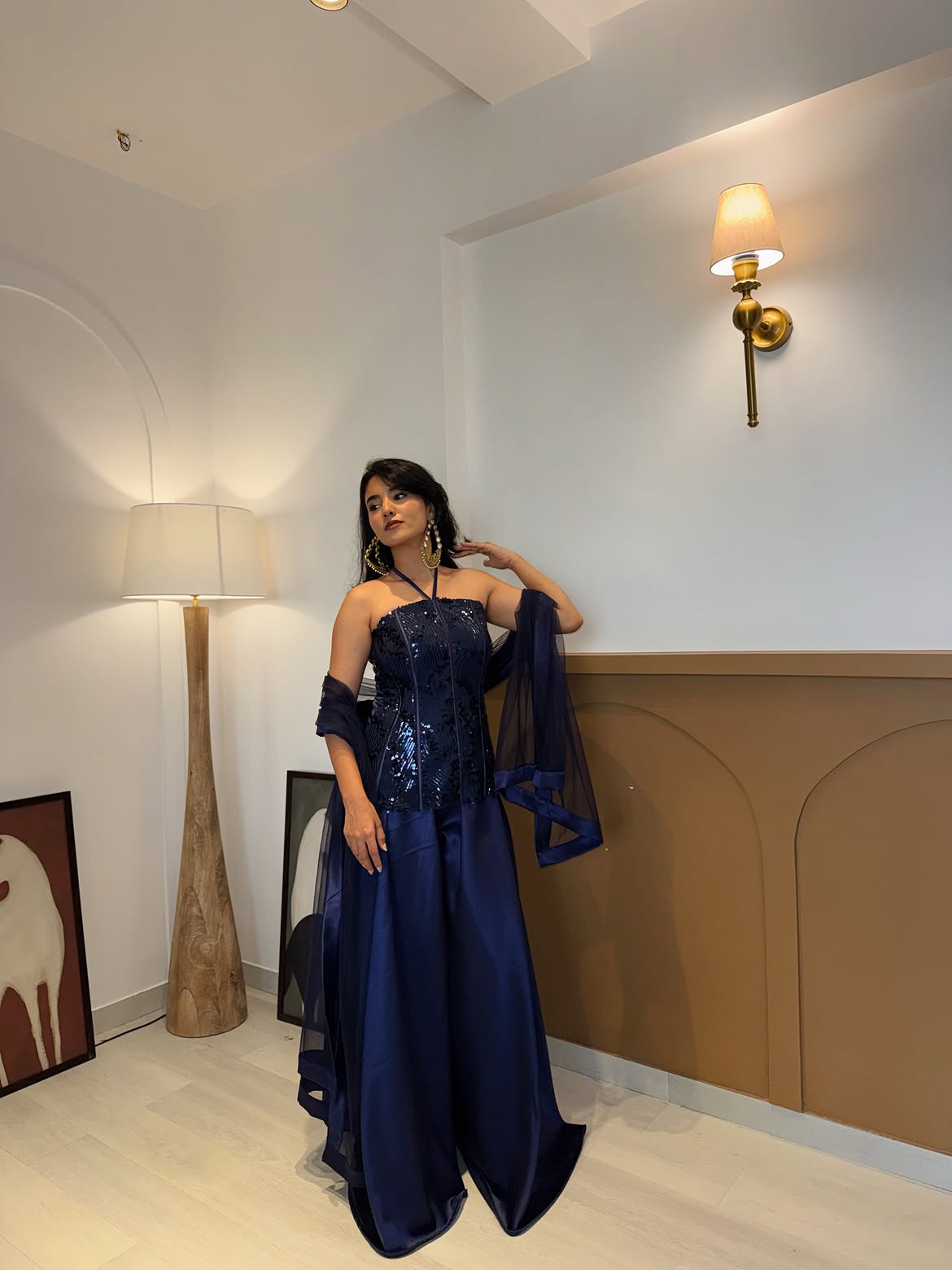 Celestial Blue Sequin Ensemble