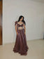 Mulberry Metallic Lehenga