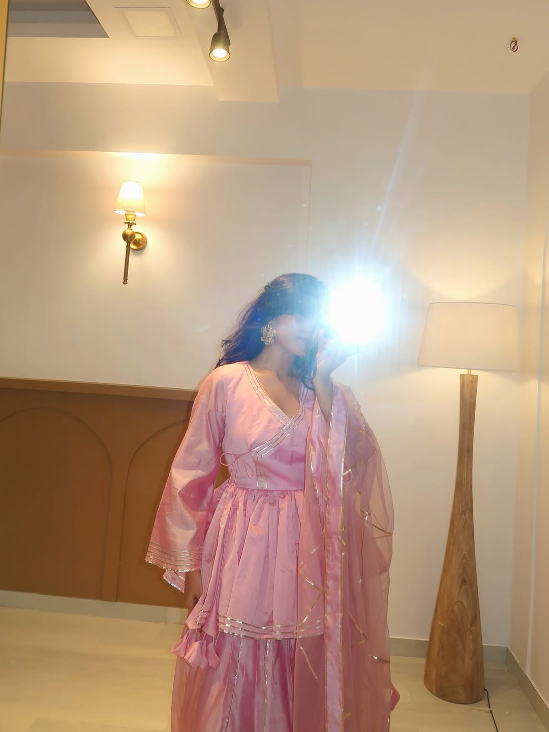 Rosy Pearl Peplum Ensemble