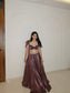 Mulberry Metallic Lehenga