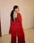 Deep Red with long sleeves