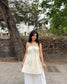 Cream Colored floral embroidery
