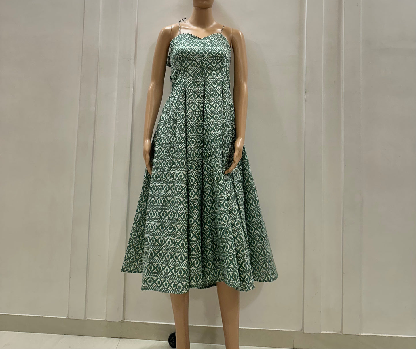 Emerald Ethnic Flare Dress