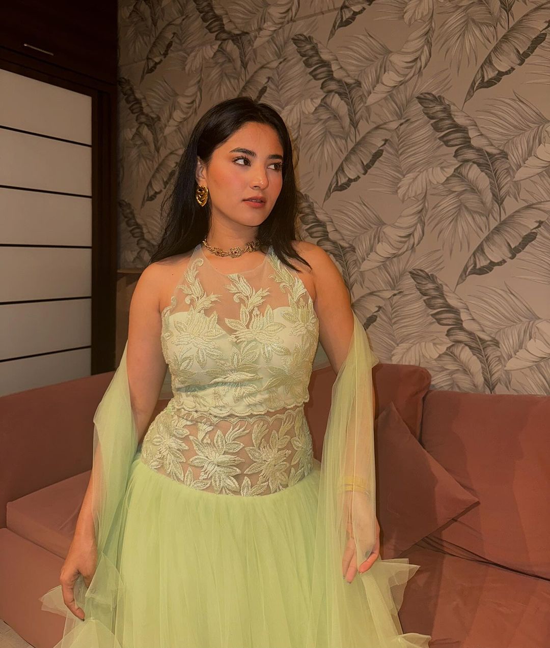 Mint green lehenga