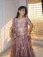 Dusty Rose Sheer Glow Lehenga Set