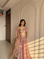 Dusty Rose Sheer Glow Lehenga Set