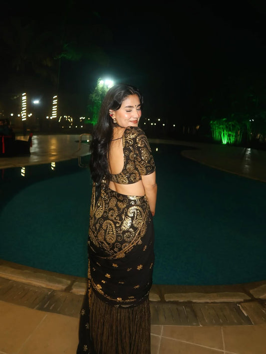 Black Luxe Heritage Saree