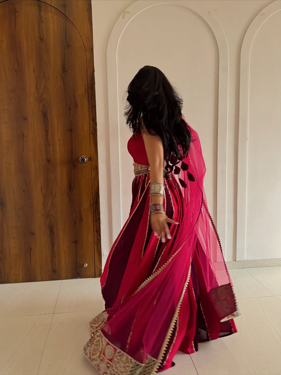 Ruby Heritage Mirror Lehenga
