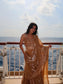 Champagne Glow Saree Set