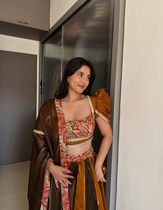 Kesar Katha Lehenga Set