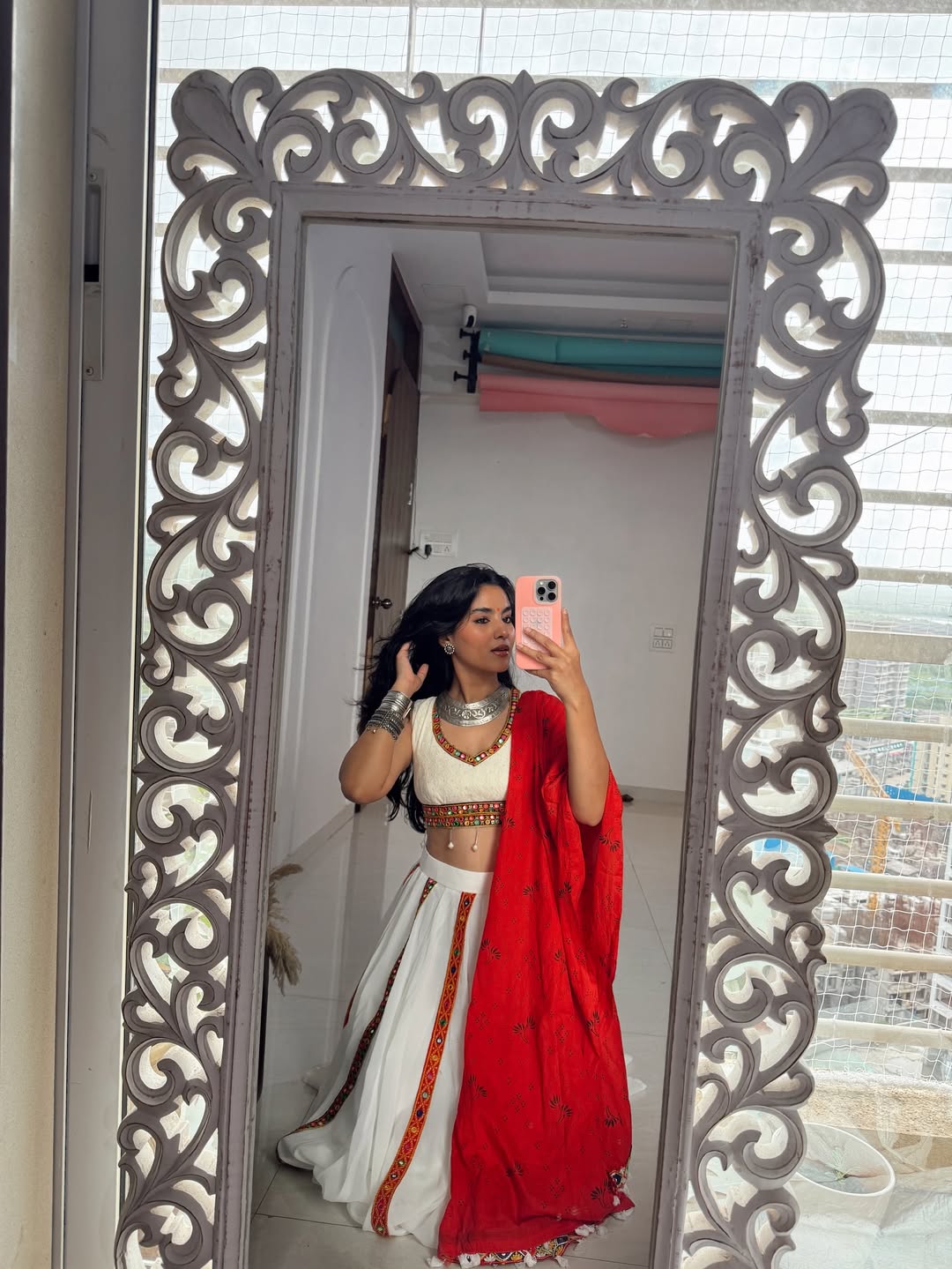 Ivory Elegance Navratri Lehenga Set