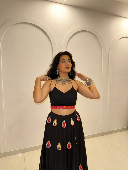 Midnight Flame Lehenga