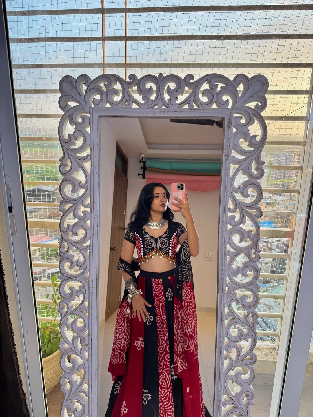 Tribal Fusion Bandhani Lehenga Set