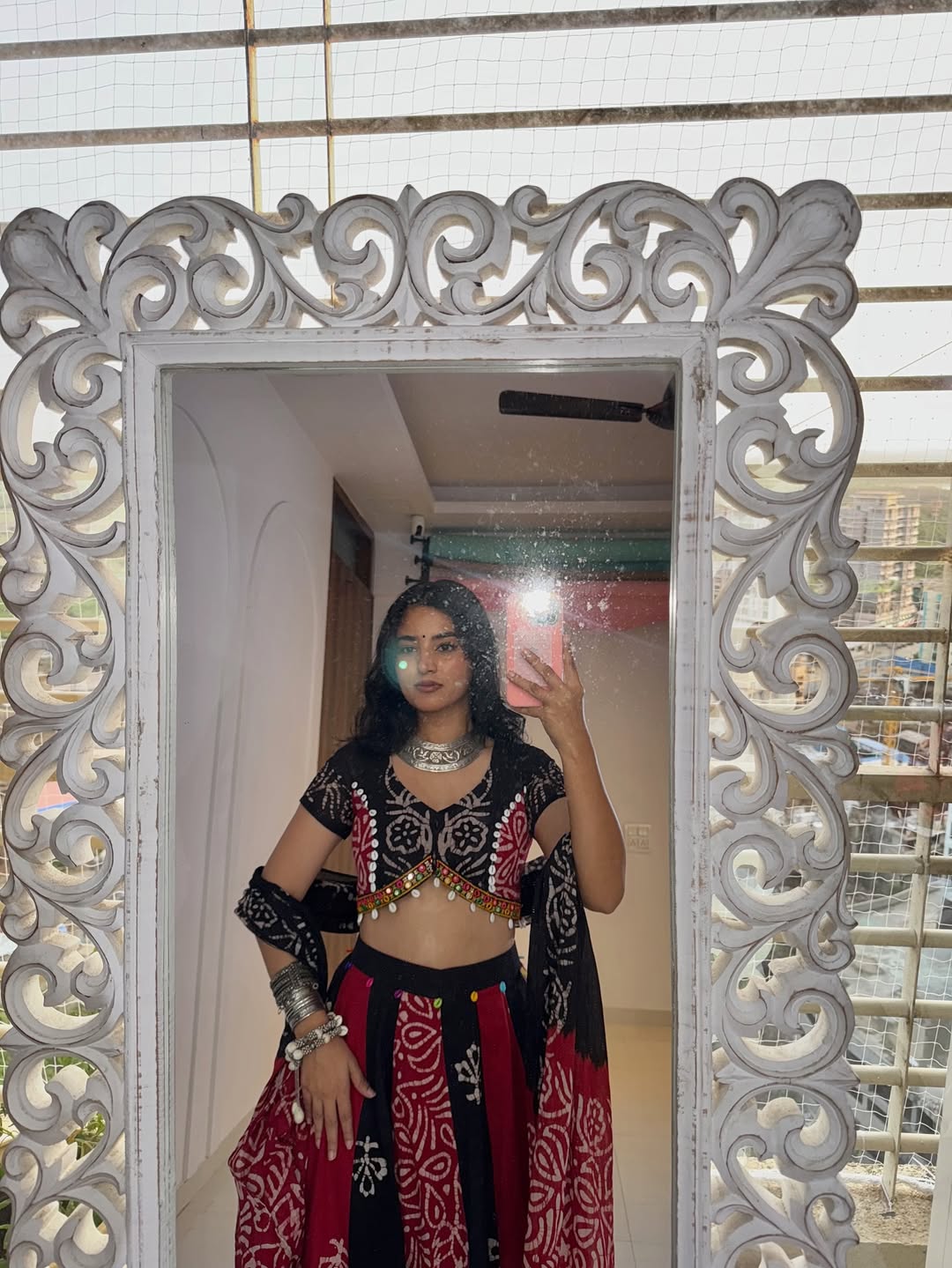 Tribal Fusion Bandhani Lehenga Set