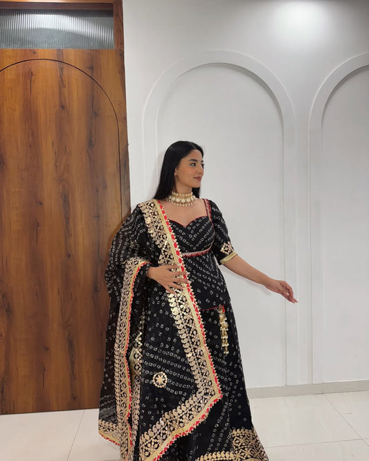 Black Kolta Doriya Lehenga